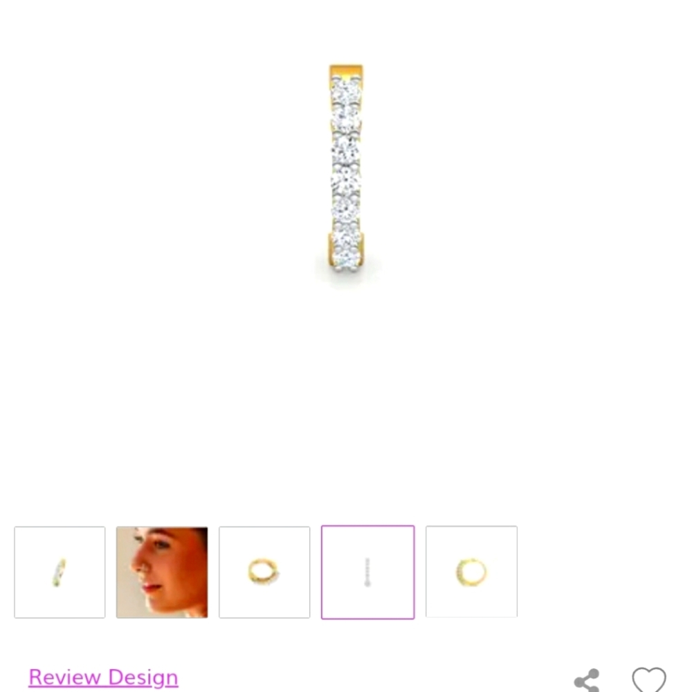 Caratlane Fulki Diamond Nose Ring